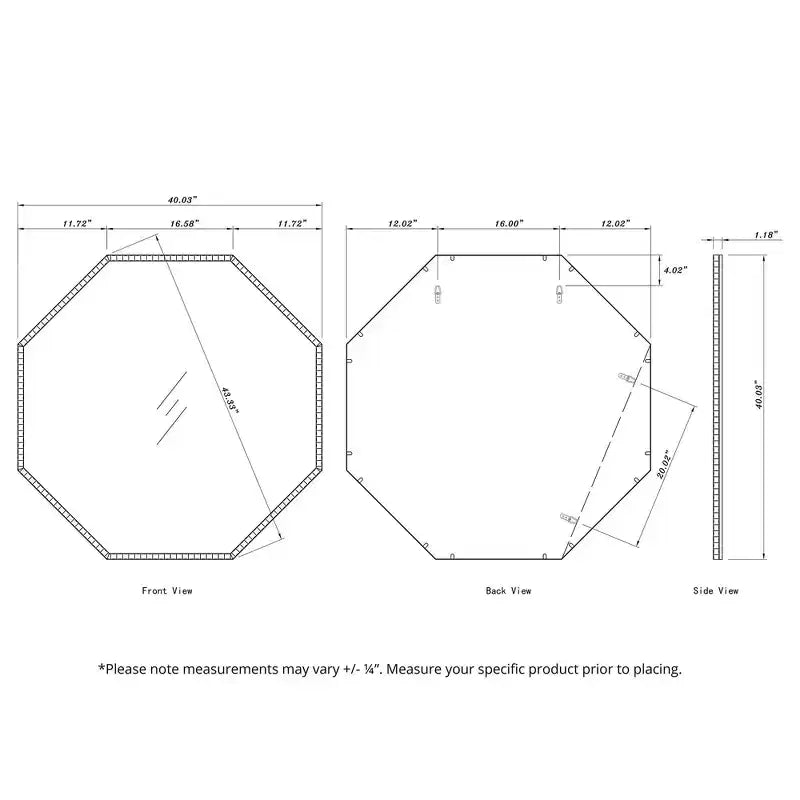 Specchio grande Allan Andrews Millennium Silver da 60"x30": Stile moderno, cornice in legno, a parete