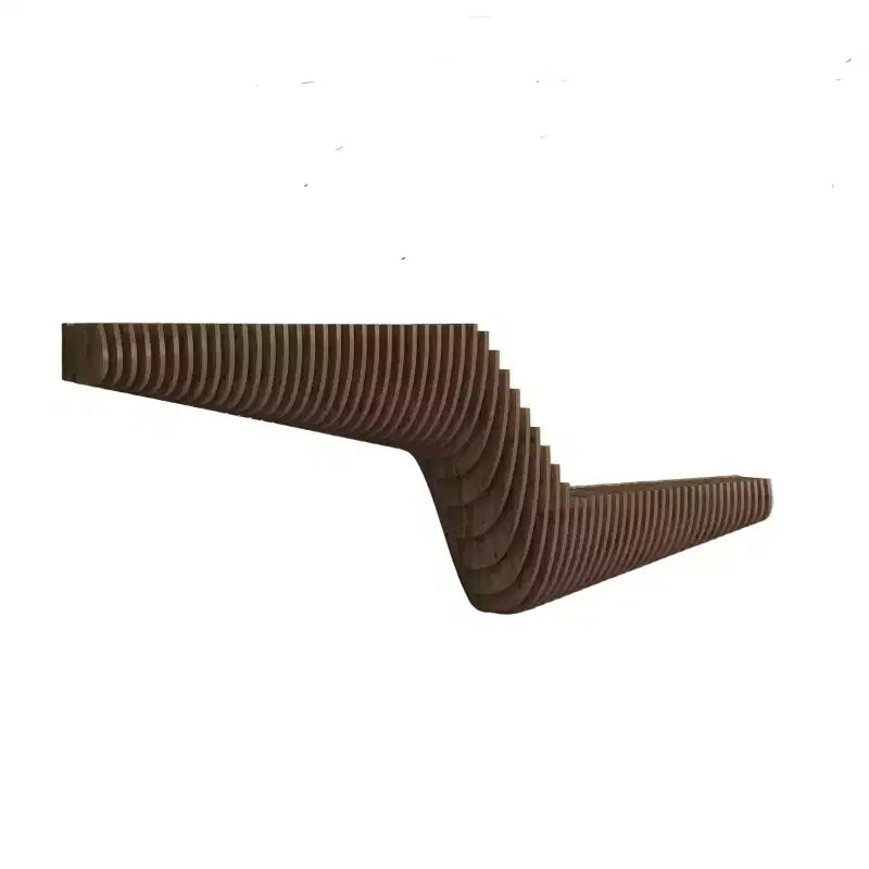 Mobile TV Sospeso Geometrico Parametrico Moderno da 145 cm, Decorazione Murale in Legno di Quercia Naturale, Mensola a Onde 3D per Soggiorno