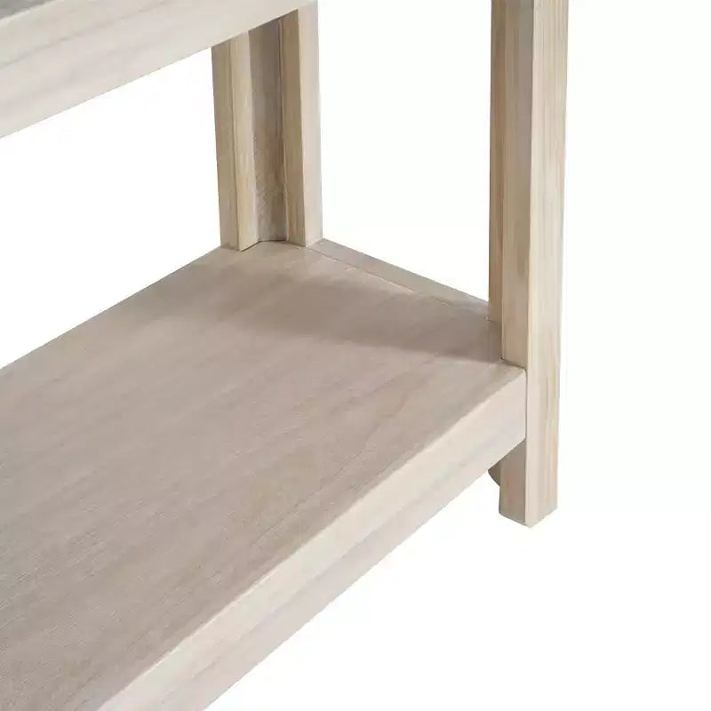 59 Moderno Tavolo Consolle da Ingresso, Tavolo da Corridoio Minimalista con Angoli Arrotondati, Scaffale Aperto per Soggiorno o Dietro il Divano