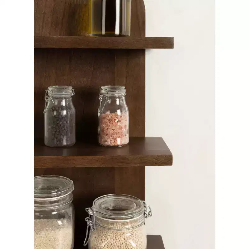 Mensole a muro Braxton stile fattoria moderne a 3 ripiani, 30x81 cm, marrone naturale: Stile Transizionale, Struttura in Plastica