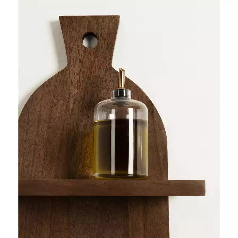 Mensole a muro Braxton stile fattoria moderne a 3 ripiani, 30x81 cm, marrone naturale: Stile Transizionale, Struttura in Plastica