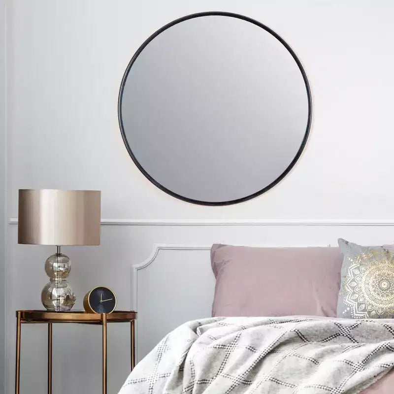 Specchio rotondo Brewster Adelina nero