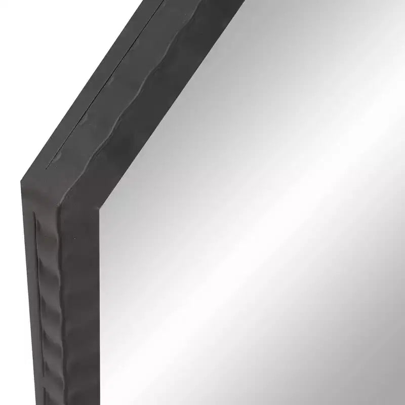 Specchio grande Allan Andrews Millennium Silver da 60"x30": Stile moderno, cornice in legno, a parete