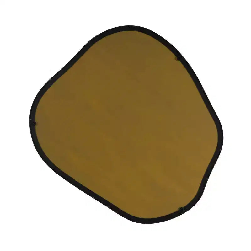 Specchio da parete ondulato astratto in metallo nero, 71x79 cm: ovale, nessun montaggio, uso interno, montaggio a parete