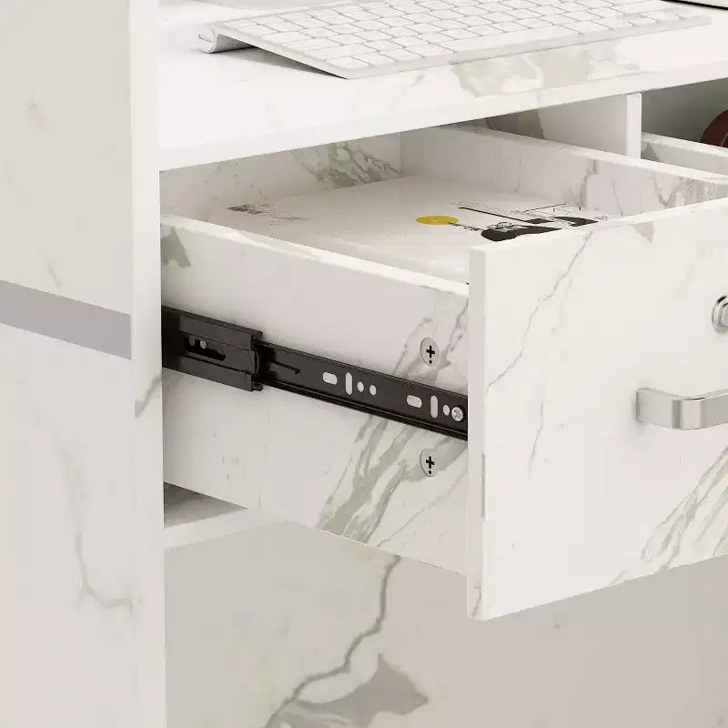 Bancone reception a L Famapy Scrivania di benvenuto multifunzionale Workstation