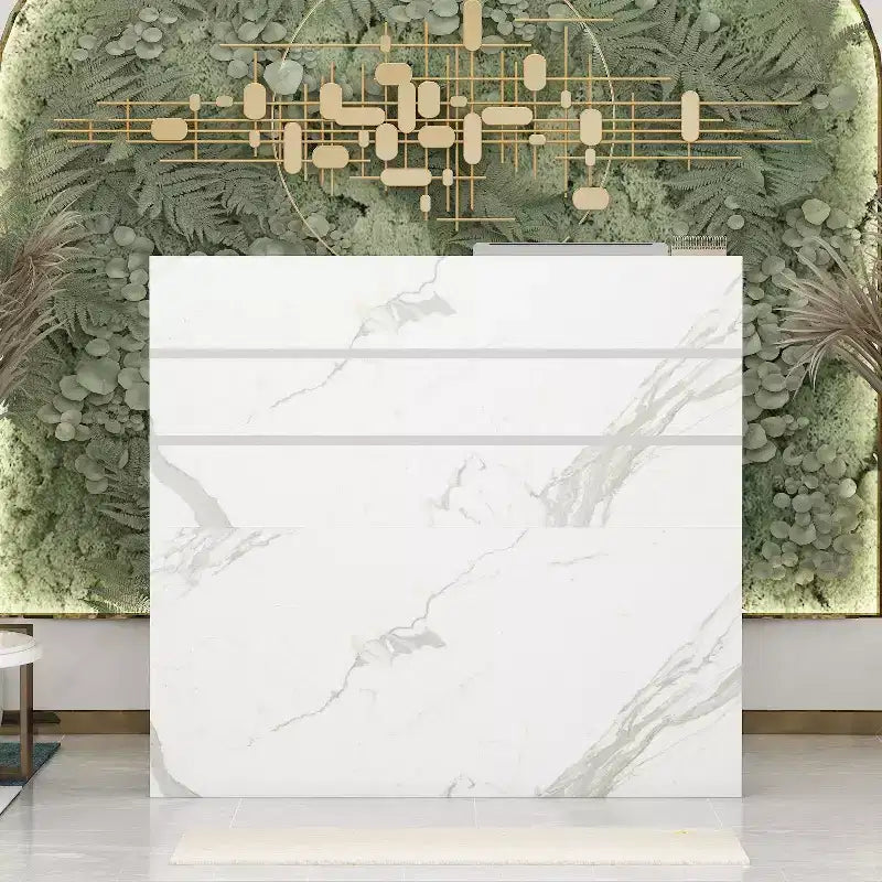 Bancone reception a L Famapy Scrivania di benvenuto multifunzionale Workstation