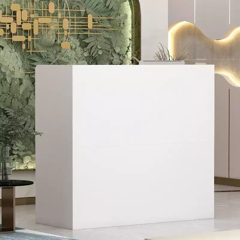 Bancone reception a L Famapy Scrivania di benvenuto multifunzionale Workstation