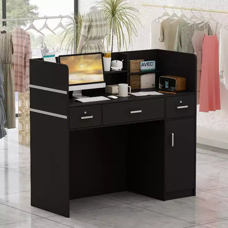 Bancone reception a L Famapy Scrivania di benvenuto multifunzionale Workstation