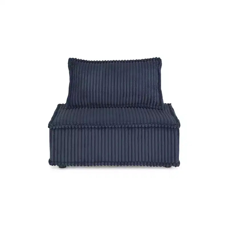 Poltrona modulare moderna Bales a basso profilo, blu navy