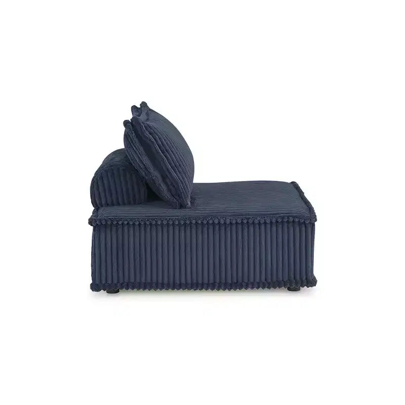 Poltrona modulare moderna Bales a basso profilo, blu navy