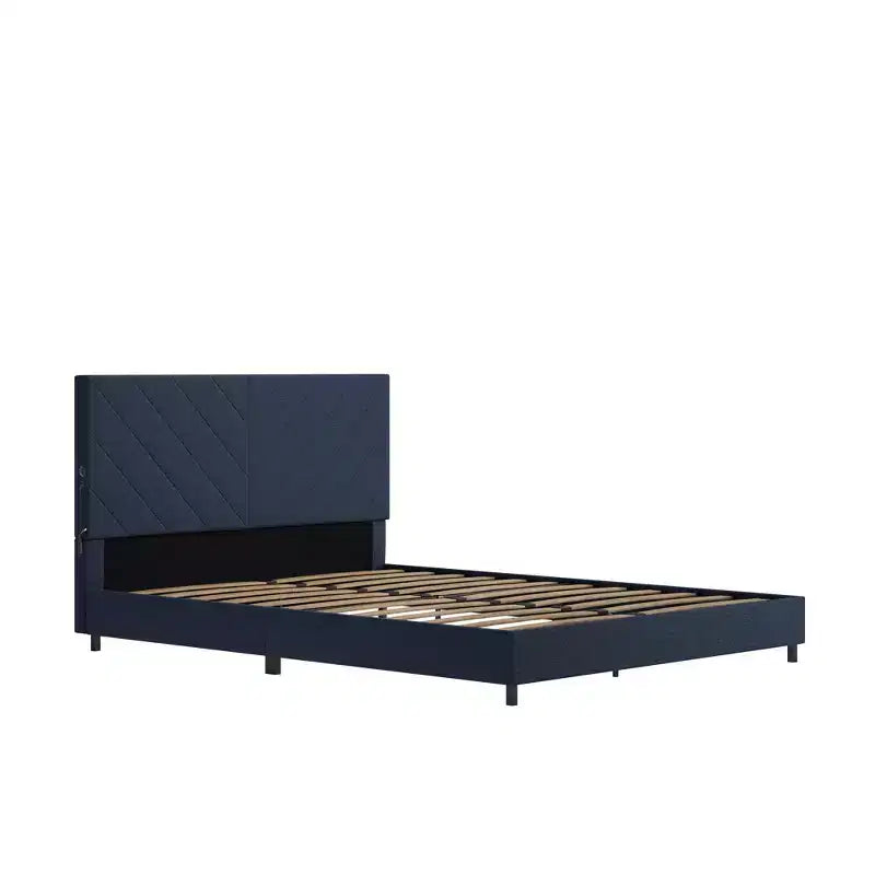 Letto imbottito Paxson con porta di ricarica USB