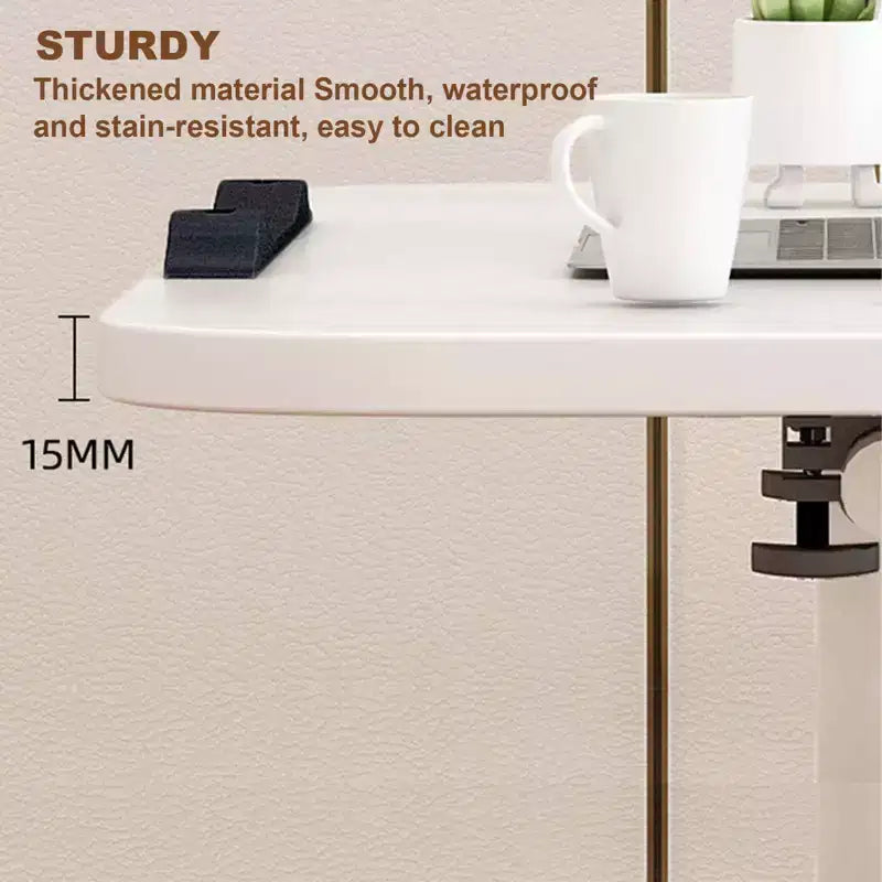 Tavolino da Letto con Ruote Regolabile in Altezza, Tavolo Pieghevole, Tavolino Rolling, Scrivania Portatile per Laptop e Computer