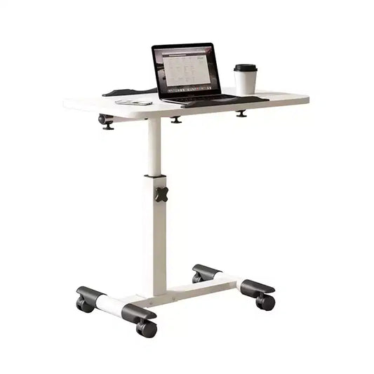 Overbed Table with Wheels Adjustable Height, Foldable Side Table, Rolling Table Standing Desk Potable Laptop Desk Computer