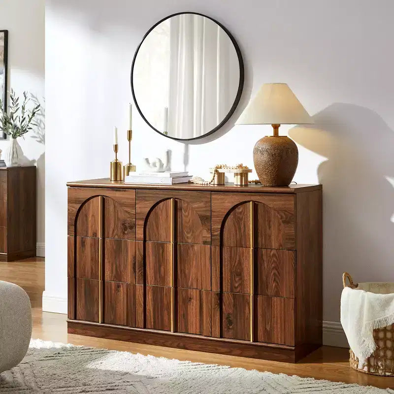 Comò a 9 cassetti per camera da letto, cassettiera moderna da 52W, scrivania da trucco, mobile porta TV per soggiorno, cassetti per armadio, organizer per mobili