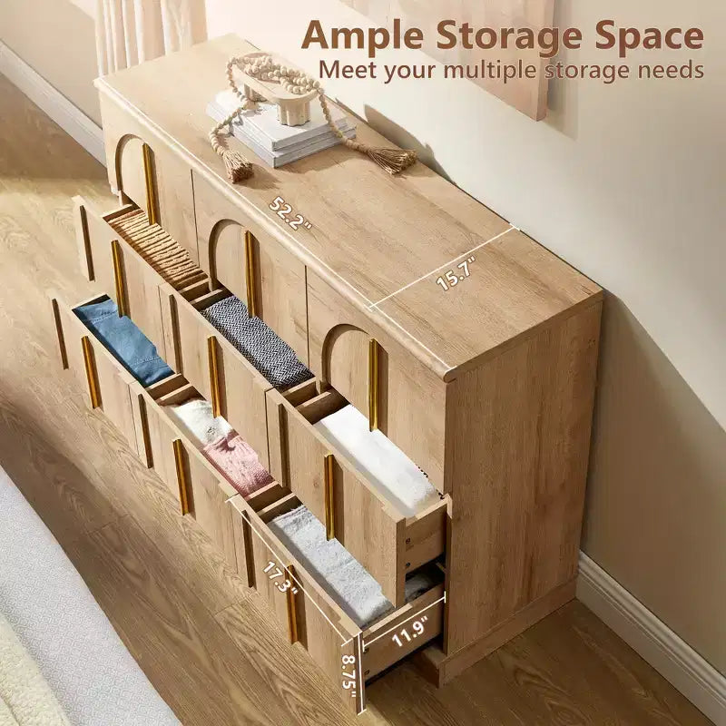 Comò a 9 cassetti per camera da letto, cassettiera moderna da 52W, scrivania da trucco, mobile porta TV per soggiorno, cassetti per armadio, organizer per mobili