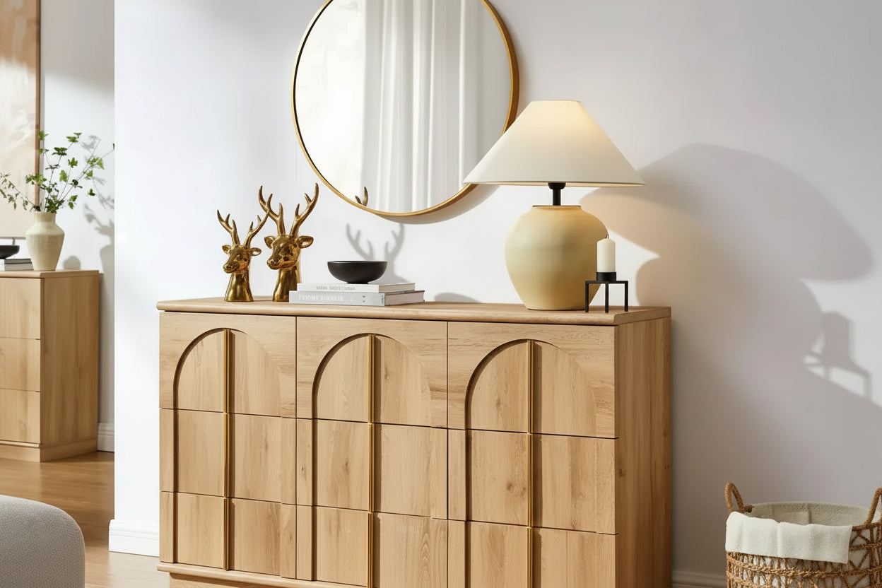 Comò a 9 cassetti per camera da letto, cassettiera moderna da 52W, scrivania da trucco, mobile porta TV per soggiorno, cassetti per armadio, organizer per mobili