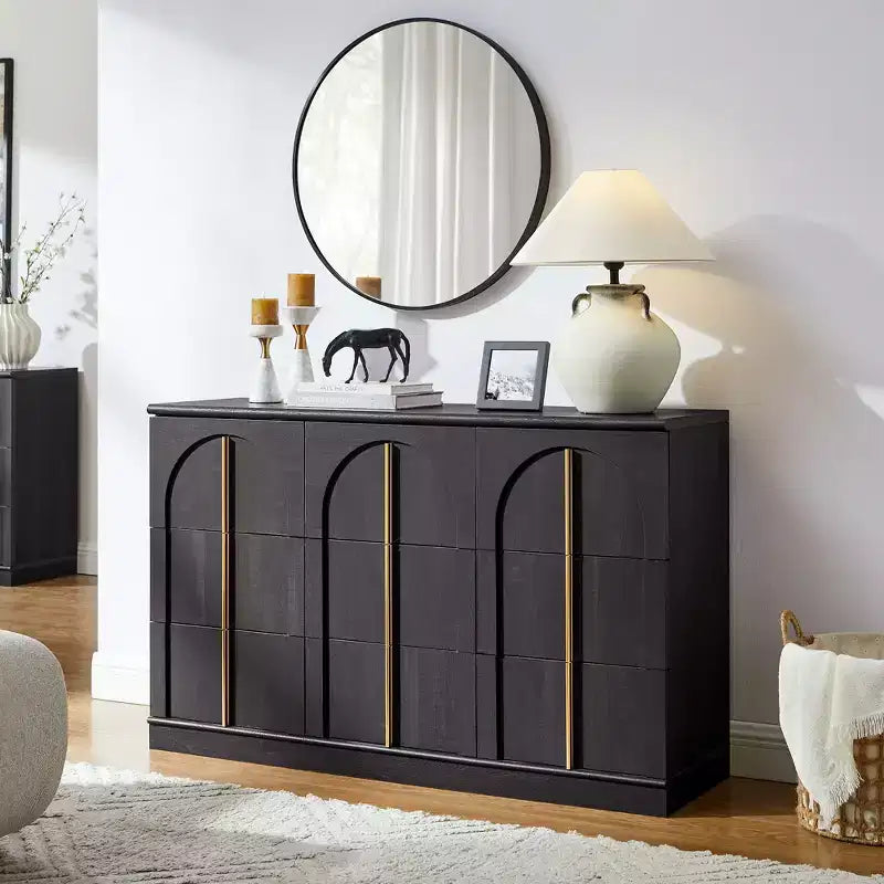 Comò a 9 cassetti per camera da letto, cassettiera moderna da 52W, scrivania da trucco, mobile porta TV per soggiorno, cassetti per armadio, organizer per mobili
