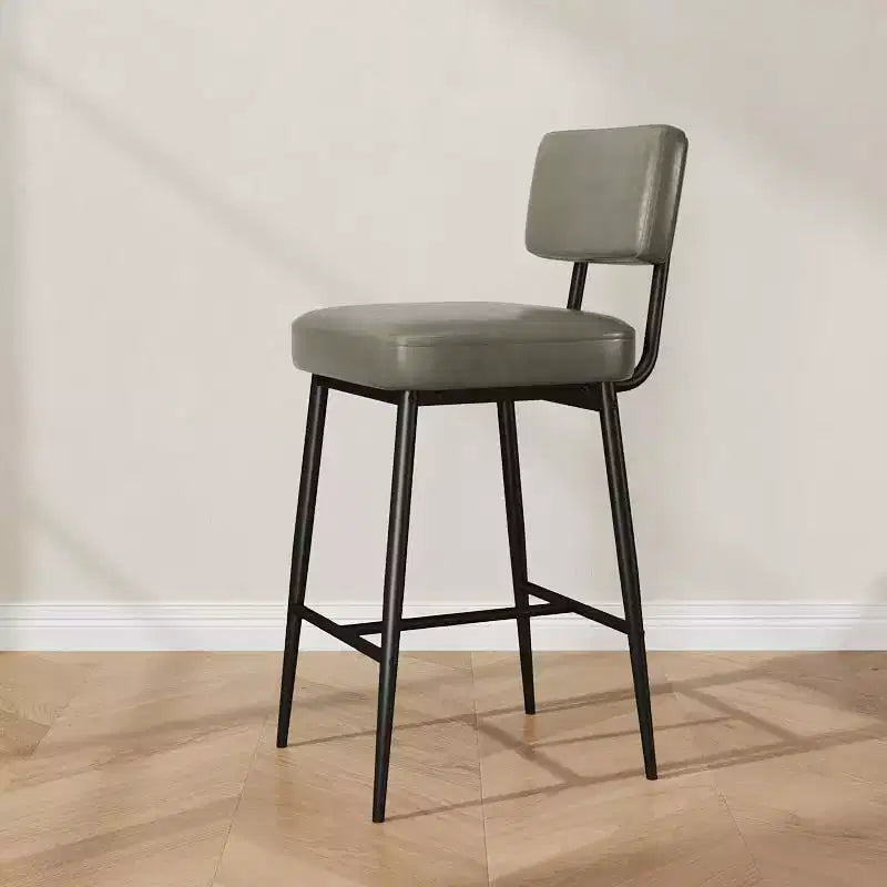 Sgabelli da bar, schienale, capacità di 180 kg, gambe in metallo, sedie sgabello moderne imbottite, per isola cucina, bancone, arredamento casa