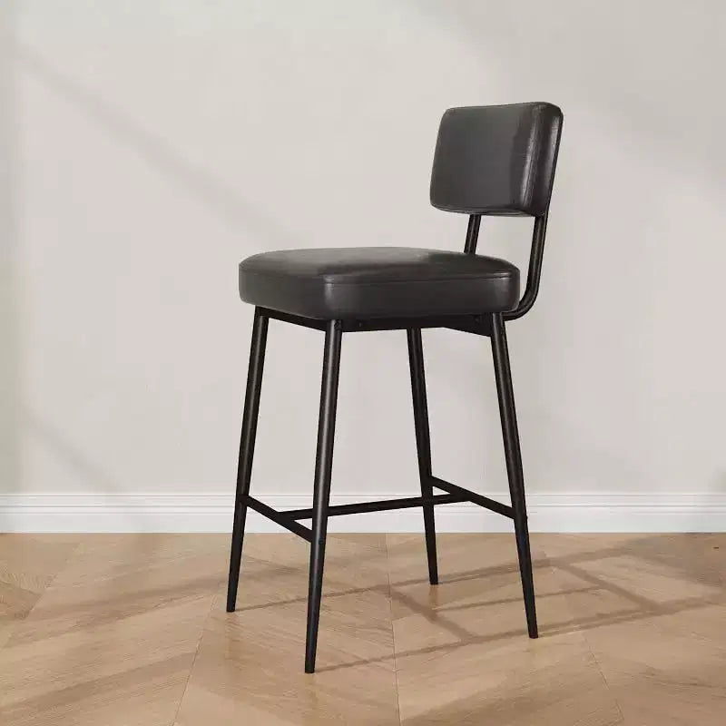 Sgabelli da bar, schienale, capacità di 180 kg, gambe in metallo, sedie sgabello moderne imbottite, per isola cucina, bancone, arredamento casa