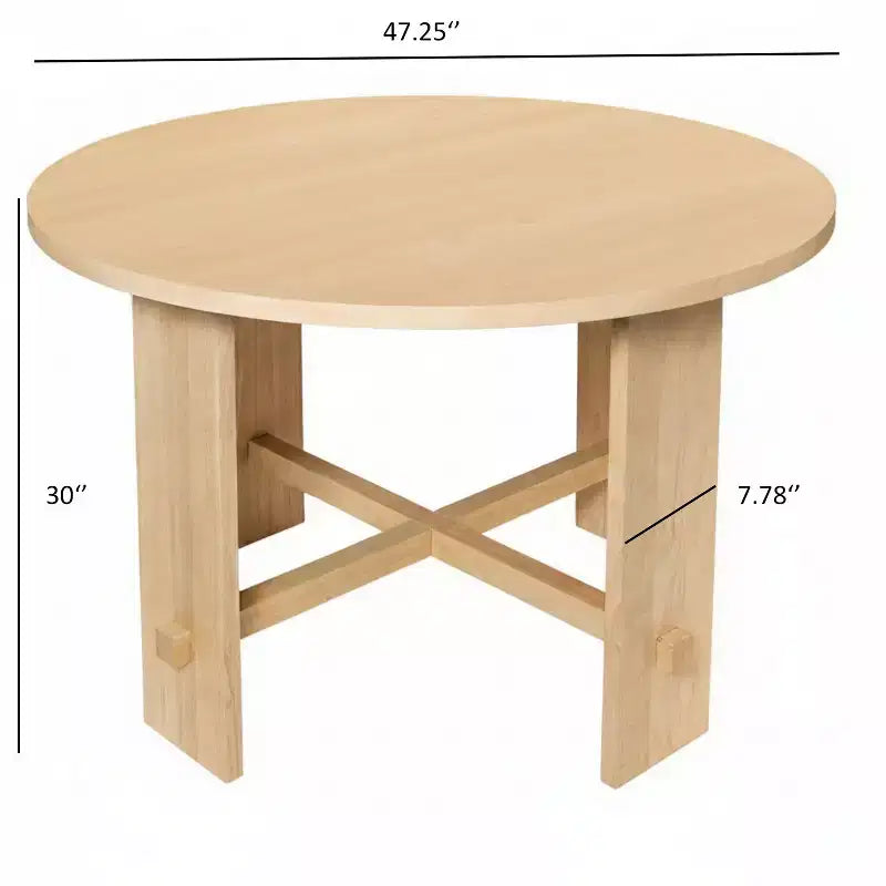 Set da pranzo Victoire Farmhouse da 5 pezzi imbottito in legno di gomma