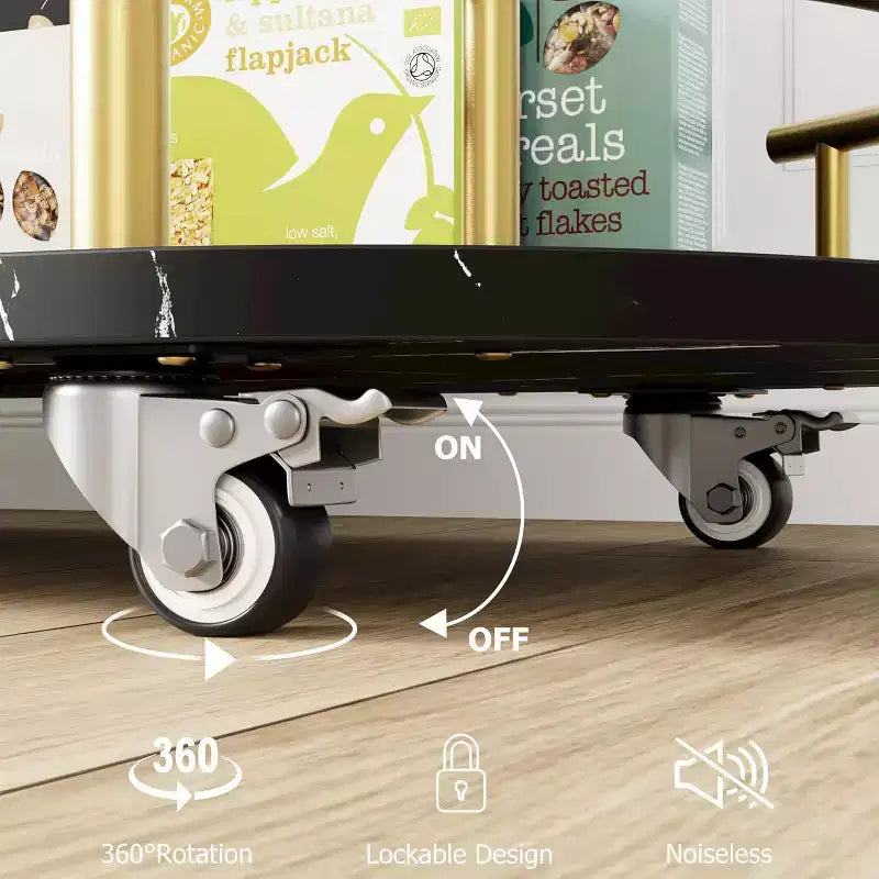 Carrelli Bar con Ripiani a 4 Livelli, Carrelli da Servizio Bar Mobili su Ruote con Portabottiglie e Portabicchiere per Cucina, Sala da Pranzo, Soggiorno
