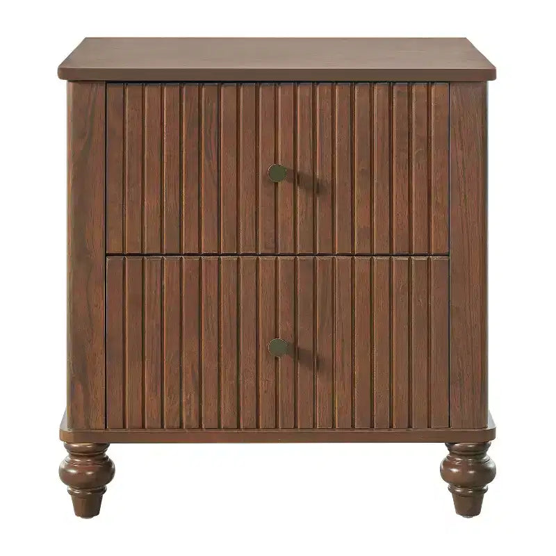 Comodini moderni in legno Fabien con 2 cassetti, 2 comodini