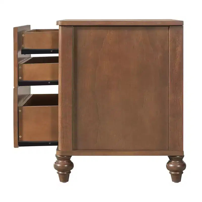 Comodini moderni in legno Fabien con 2 cassetti, 2 comodini