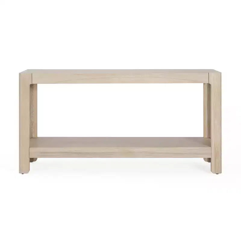 59 Moderno Tavolo Consolle da Ingresso, Tavolo da Corridoio Minimalista con Angoli Arrotondati, Scaffale Aperto per Soggiorno o Dietro il Divano