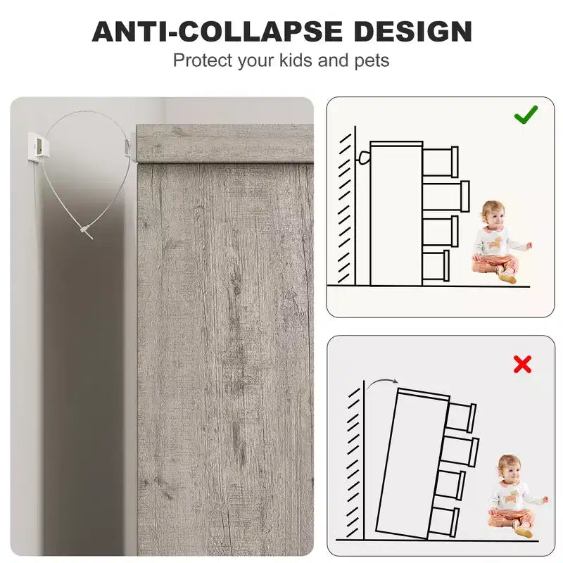 Cassettiera a 4 cassetti per camera da letto, comodino a 4 cassetti Nightsnad con maniglie incassate, armadio-cassettiera in legno per soggiorno e ingresso