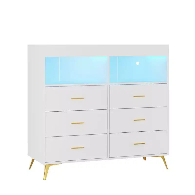 Comò 6 cassetti convertibile per neonati con fasciatoio e materassino  Comò moderno per la cameretta dei neonati per gli articoli essenziali, design tecnologico