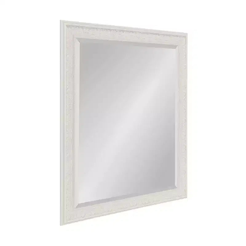 Specchio da parete con cornice Alysia, bianco
