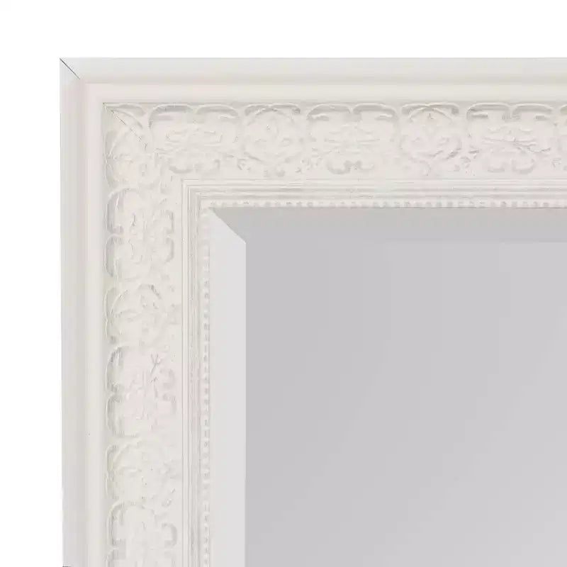 Specchio da parete con cornice Alysia, bianco