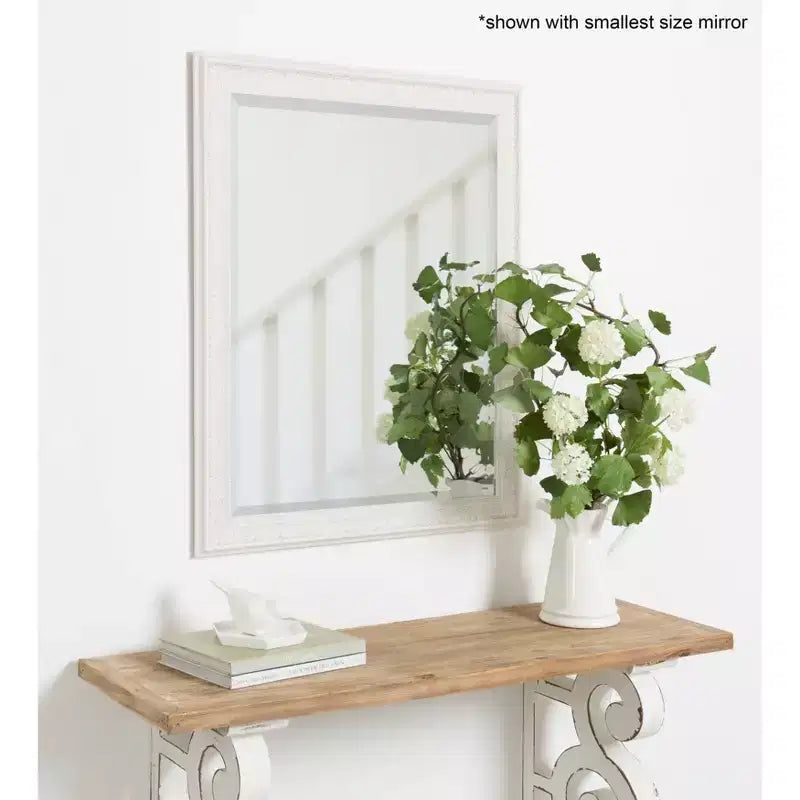 Specchio da parete con cornice Alysia, bianco