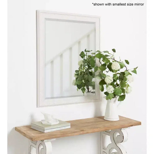 Specchio da parete con cornice Alysia, bianco
