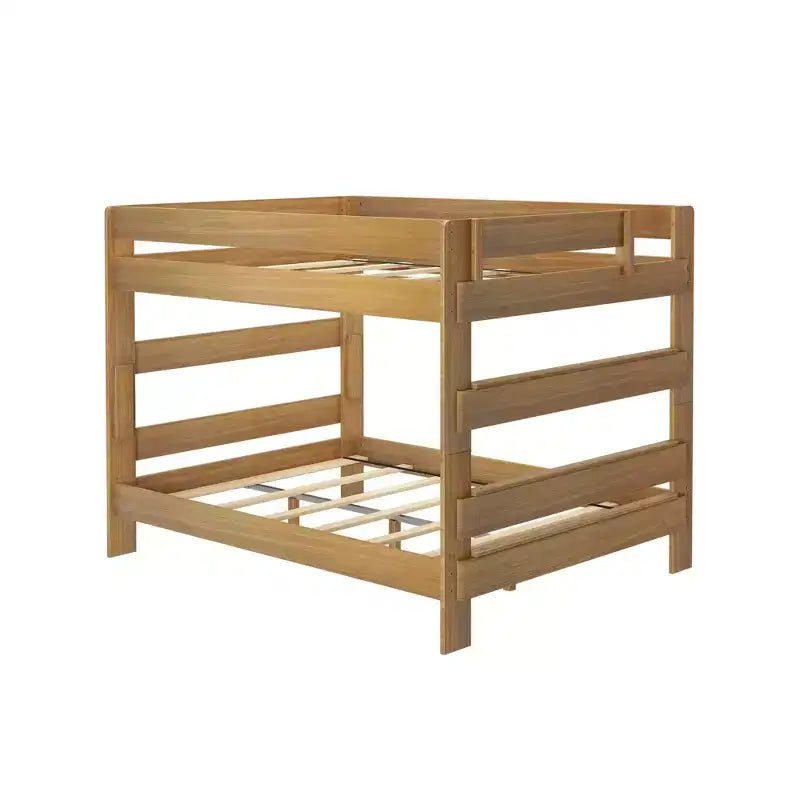 Letto a castello, struttura letto a castello Queen-Over-Queen per bambini, letto a castello in legno massiccio per bambini, nessuna molla a scatola necessaria