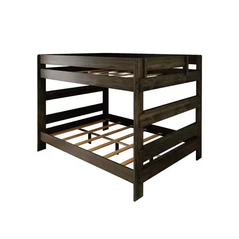 Letto a castello, struttura letto a castello Queen-Over-Queen per bambini, letto a castello in legno massiccio per bambini, nessuna molla a scatola necessaria