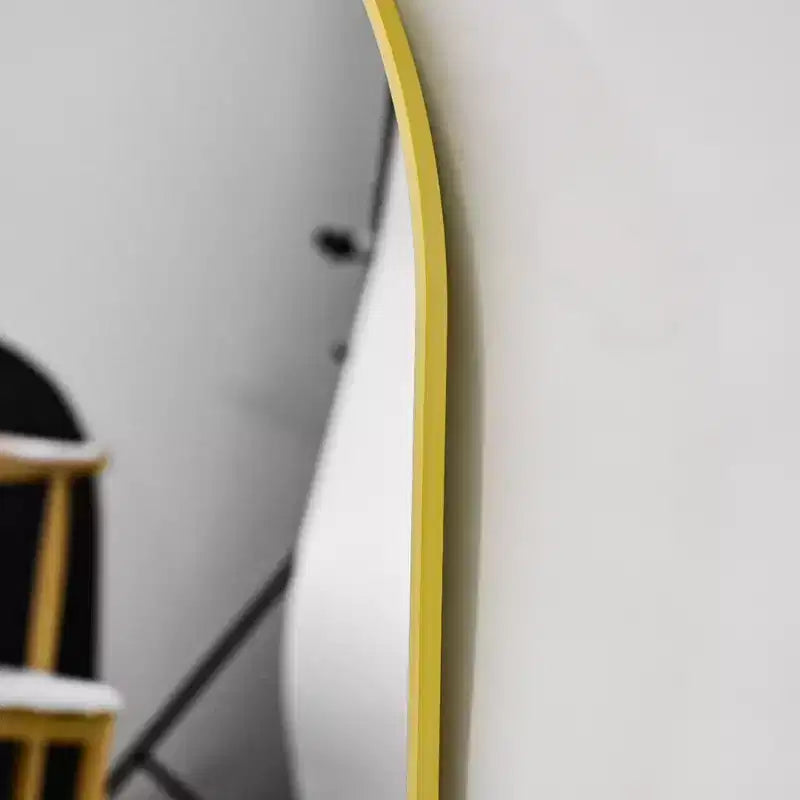 Specchio ovale da parete HOMLUX 20x36/22x38 a forma di pillola, per bagno, a figura intera, orizzontale verticale