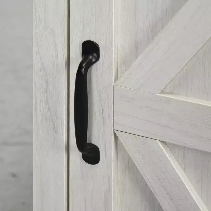 Tavolino da salotto con stazione di ricarica e porte USB, tavolino in stile rustico con armadietto per soggiorno, bianco anticato